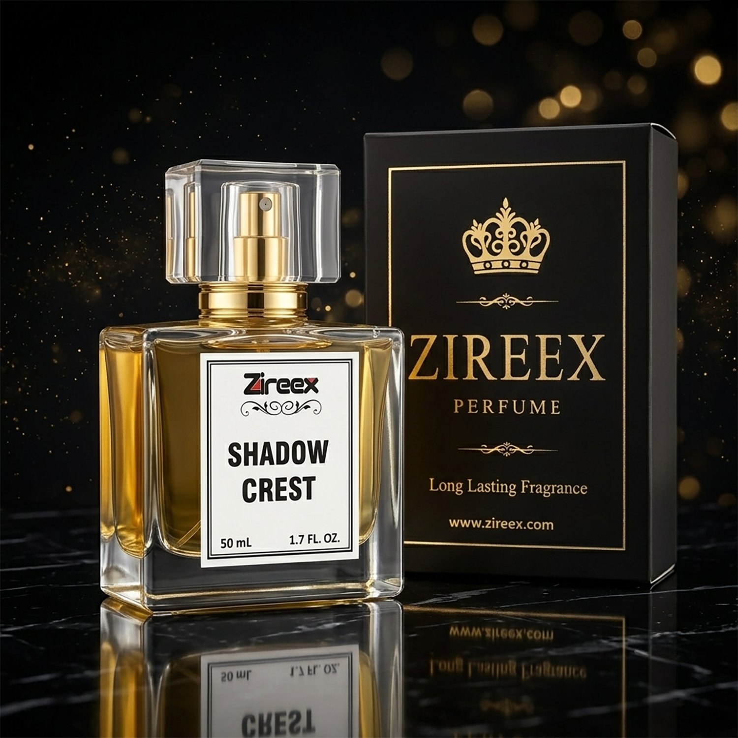 Shadow Crest Perfume | Inspired by Oud Supreme | Long Lasting Oud Fragrance | 50ml | Zireex - Image 2
